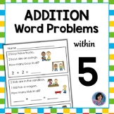 Kindergarten Addition Word Problems within 5: Ideal for RT