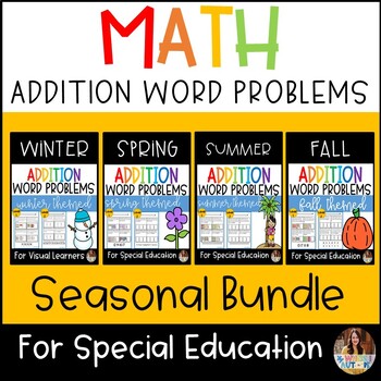 Preview of Addition Word Problems Seasonal Bundle