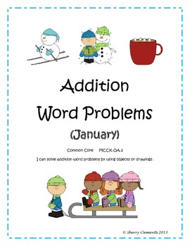 Preview of Winter Word Problems | Addition | Worksheets