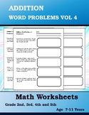 Addition Word Problems  Maths Worksheets Vol 4