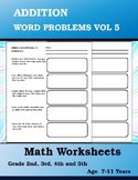 Addition Word Problems  Maths Worksheets Vol 5