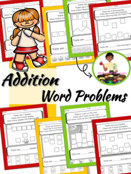 Preview of 1st Grade Word Problems Math Worksheets Addition within 20