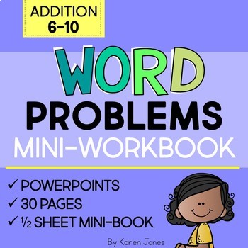 Preview of Addition Word Problems: Numbers 6-10 Mini-Workbook