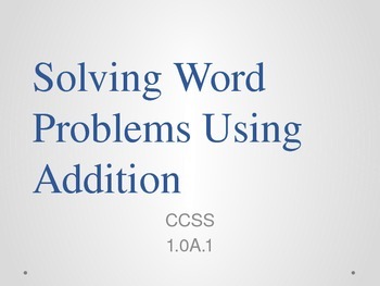 Preview of Addition Word Problems Powerpoint Lesson