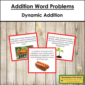 Preview of Addition Word Problems Set 2 (color-coded) - Dynamic Addition Math Questions