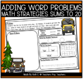 Addition Word Problems To 20 With Sum Provided | Solve Using Multiple Strategies
