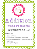 Addition Word Problems to 10