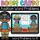 Addition Word Problems to 10 - Digital Task Cards - Boom Cards