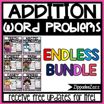 Addition Word Problems to 10 ENDLESS BUNDLE