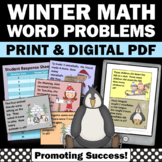 Kindergarten First Grade Math Winter Math Word Problems Ce