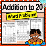 Addition Word Problems to 20 -Cut and Paste Worksheets for