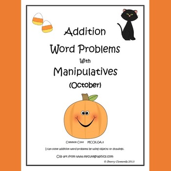 Preview of Fall Addition Word Problems | October | Worksheets | Math Manipulatives
