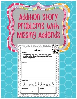 Preview of Missing Addends Story Problems (Numbers 1-10)