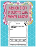 Missing Addends Story Problems (Numbers 1-10)