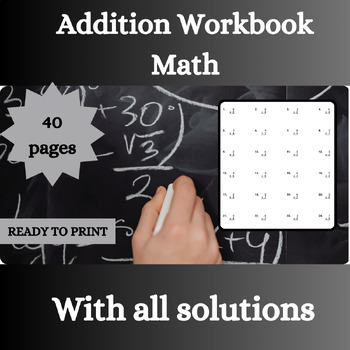 Preview of Addition Workbook Math Worksheets