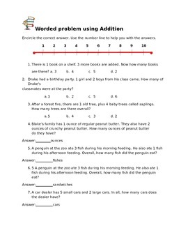 Preview of Addition Workbook for 2nd Grade