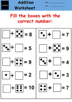 Preview of Addition Worksheet Dewwool