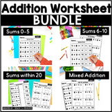 Addition Worksheet Bundle | Addition Math Activities