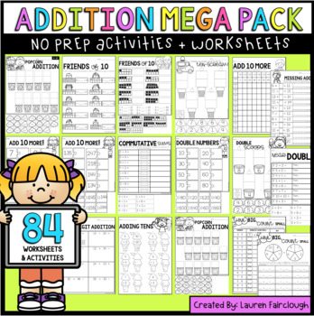 Preview of Addition Worksheet Pack