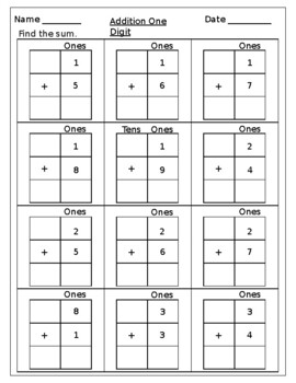 Addition Worksheet Templates Editable by Crazy Clip Art | TPT