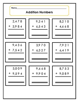 Addition Worksheet2 by Sangrawee Wongprayoun | TPT