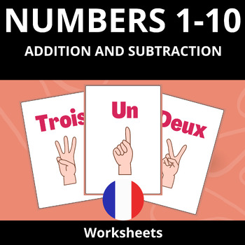 Preview of Addition - Worksheets Fingers - Kindergarten - French Version