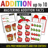 Addition Worksheets and Activities - Apple Theme