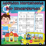 Addition Worksheets for Kindergarten.