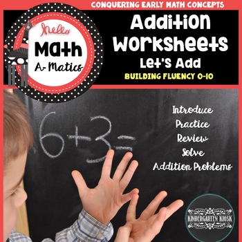 Preview of Addition Worksheets for Kindergarten Differentiated