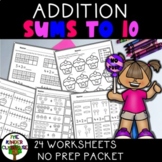 Addition Worksheets for Kindergarten ︱ Kindergarten Valent