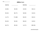 Addition Worksheets - self-generating (20 questions per page)