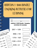 Addition  Worksheets without regrouping (1-1000) Set 1