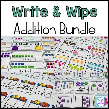 Addition Write and Wipe Bundle by Mercedes Hutchens | TPT