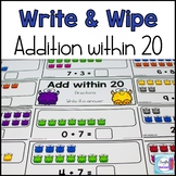 Addition Write and Wipe: Addition within 20