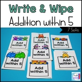 Addition Write and Wipe: Addition within 5