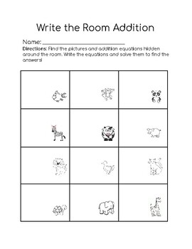 Preview of Addition:Write the Room