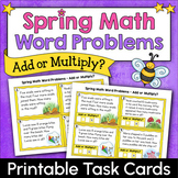 Addition and Multiplication Word Problems Printable Task Cards