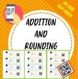 Addition and Rounding QR Codes Task Cards