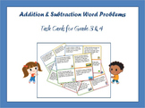 Addition & Subtraction Word Problems - Task Cards  Grade 3