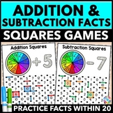Addition & Subtraction Within 20 Worksheet Games Math Fact