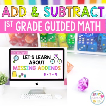 Preview of Addition and Subtraction 1st Grade Guided Math Unit Activities Lessons Unit 4