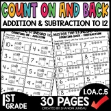 Addition and Subtraction 1st Grade Math Review Worksheets 