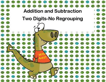 Preview of Addition and Subtraction 2 Digit Numbers Without Regrouping 60 Task Cards