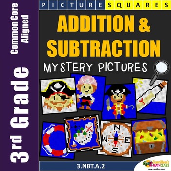 Addition And Subtraction Coloring Worksheets 3rd Grade Tpt