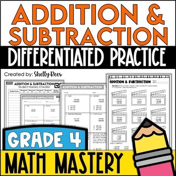 Addition and Subtraction with Regrouping Worksheets by Shelly Rees
