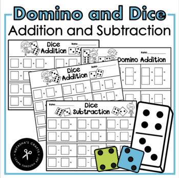 Preview of Dominos and Dice Addition / Subtraction Math Centers