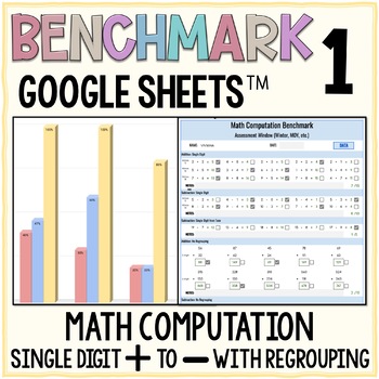 Preview of Addition and Subtraction Assessment Benchmark 1 in Google Sheets™