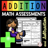 Addition and Subtraction Assessment - Kindergarten Pre and Post Unit Tests