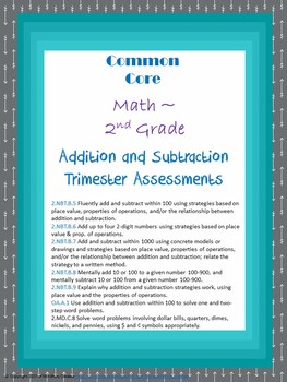 Preview of Addition and Subtraction Assessment Packet