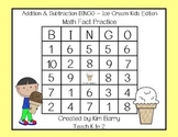 Addition and Subtraction BINGO - Ice Cream Kids Edition